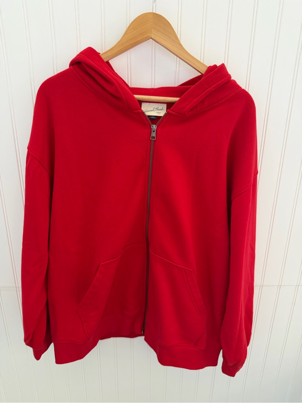 Universal Thread Red Zip-Up Hoodie with Front Zipper